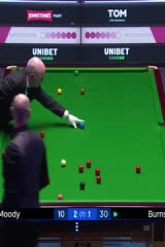 2025斯诺克英国公开赛32进16斯坦·穆迪4-2伊安·伯恩斯20250925