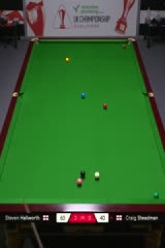 斯诺克英锦赛资格赛史蒂文·霍尔沃斯6-1克雷克·斯特德曼20251122