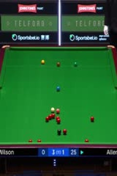 斯诺克球员锦标赛第一轮凯伦·威尔逊6-3马克·艾伦20250318