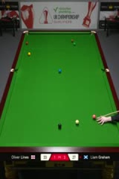 斯诺克英锦赛资格赛第二轮112进80奥利弗·莱恩斯3-6利亚姆·格雷姆20251124