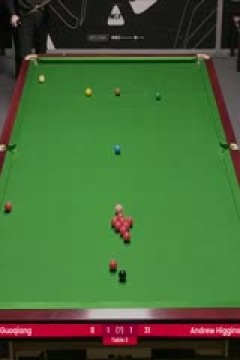 斯诺克威尔士公开赛资格赛贺国强3-4安德鲁·希金森20250205