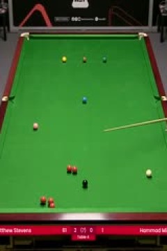 斯诺克威尔士公开赛资格赛马修·史蒂文斯4-1哈马德·米亚20250206