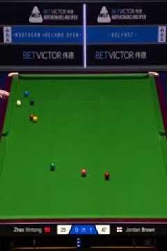 2025斯诺克北爱尔兰公开赛64进32赵心童0-4乔丹·布朗20251019