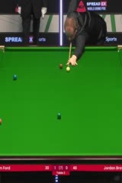 2024斯诺克世界大奖赛汤姆·福德4-1乔丹·布朗20240116